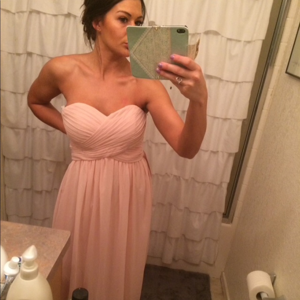 Azazie bridesmaid dress pearl pink